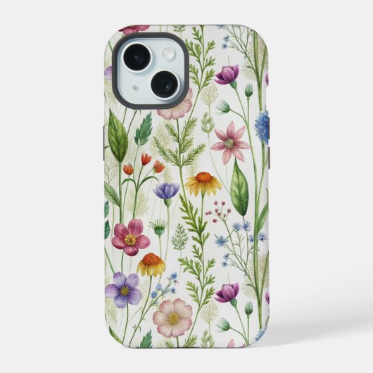 Bloom Wildflowers iPhone 15ケース (裏面)