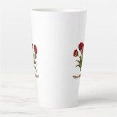 Bloom With Grace フラワー | 上品な植物の引用 カフェラテマグ (正面)