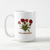 Bloom With Grace フラワー | 上品な植物の引用 コーヒーマグカップ (左)