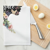 Bloom with Grace Elegant Floral Inspirational Art キッチンタオル (四つ折り)