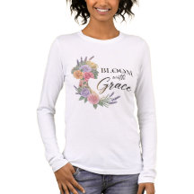 Bloom with Grace Elegant Floral Woman Silhouette