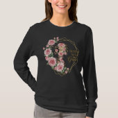 Bloom With Grace – Feminine Floral Silhouette Art Tシャツ (正面)