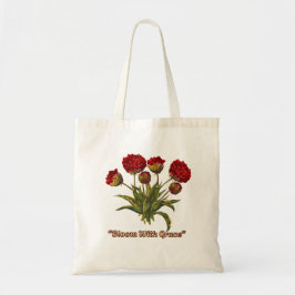 Bloom With Grace Floral | エレガントな植物の引用 トートバッグ