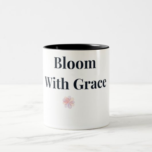 Bloom With Grace Floral Coffee Mug ツートーンマグカップ (中央)