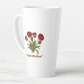 Bloom With Grace Floral | Elegant Botanical Quote カフェラテマグ (左アングル)