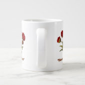 Bloom With Grace Floral | Elegant Botanical Quote ジャンボコーヒーマグカップ (裏面)