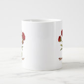 Bloom With Grace Floral | Elegant Botanical Quote ジャンボコーヒーマグカップ (正面)