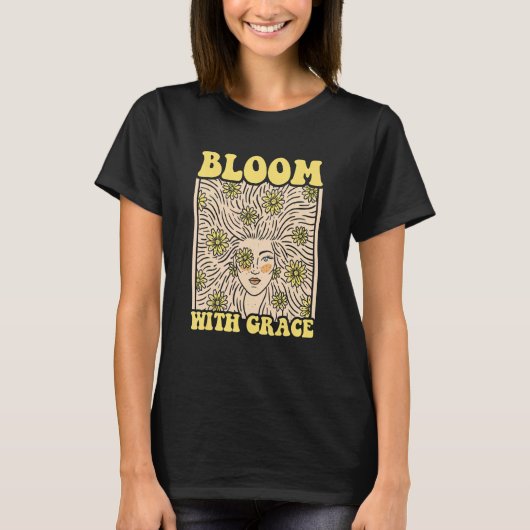 Bloom With Grace Gardener Botanical Gardening Plan Tシャツ (正面)
