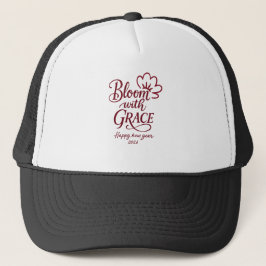 Bloom with Grace – New Year 2026 Trucker Hat キャップ