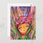 Bloom With Grace – Pastel Floral Encouragement Car ポストカード (正面/裏面)