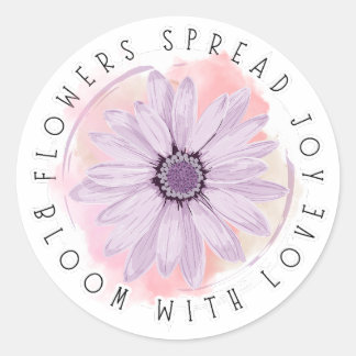 Bloom with Joy – Flower Power Sticke ラウンドシール