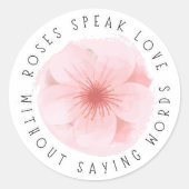 Bloom with Joy – Flower Power Sticker ラウンドシール (正面)