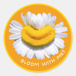 "bloom with me!" チャーモミラスマイル オレンジ ラウンドシール