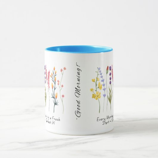 Bloom with Positivity_Motivational Wildflower Mug マグカップ (中央)