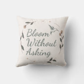 Bloom Without Asking Botanical Pillow クッション (裏面)