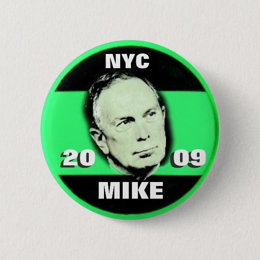 Bloomberg Pin 2009年の市長 缶バッジ (正面)