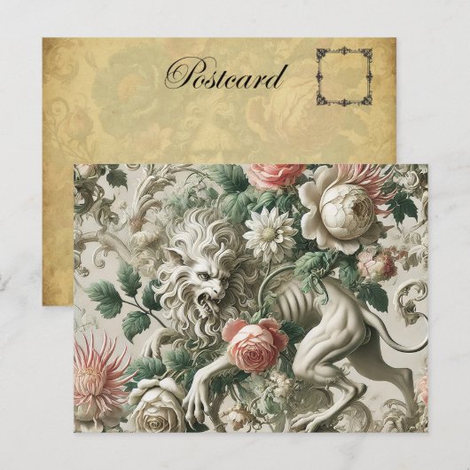 Bloombound Sentinel – ゴシックフローラデザイン シーズンポストカード (正面/裏面)