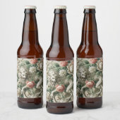 Bloombound Sentinel – ゴシックフローラデザイン ビールラベル (ボトル)