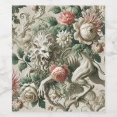 Bloombound Sentinel – ゴシックフローラデザイン ワインラベル (シングルラベル)