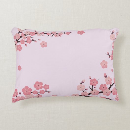 Bloomed sakura flowers accent pillow アクセントクッション (正面)