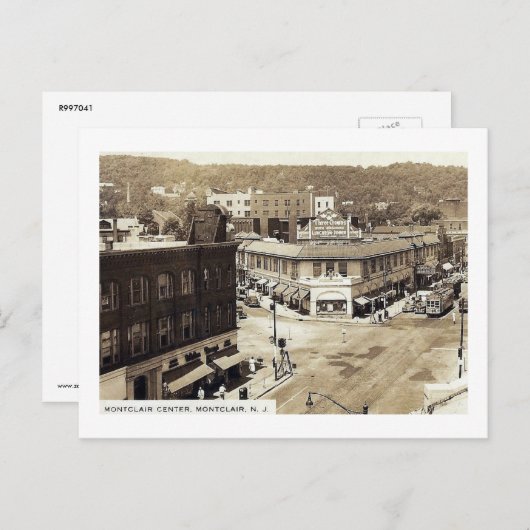 Bloomfield Ave., Montclair, New Jerseyヴィンテージ ポストカード (正面/裏面)