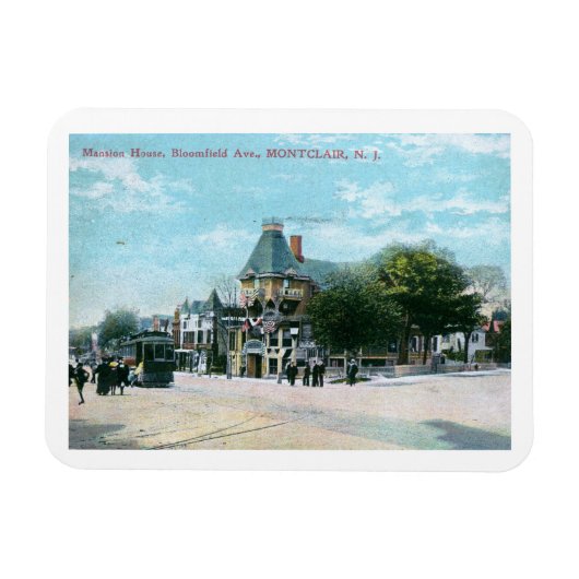 Bloomfield Ave., Montclair NJ 1908ヴィンテージスタイル マグネット (横)