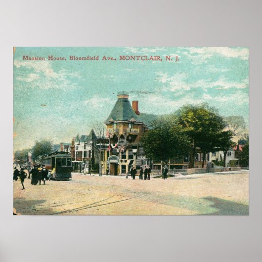 Bloomfield Ave., Montclair NJ 1908ヴィンテージ ポスター (正面)