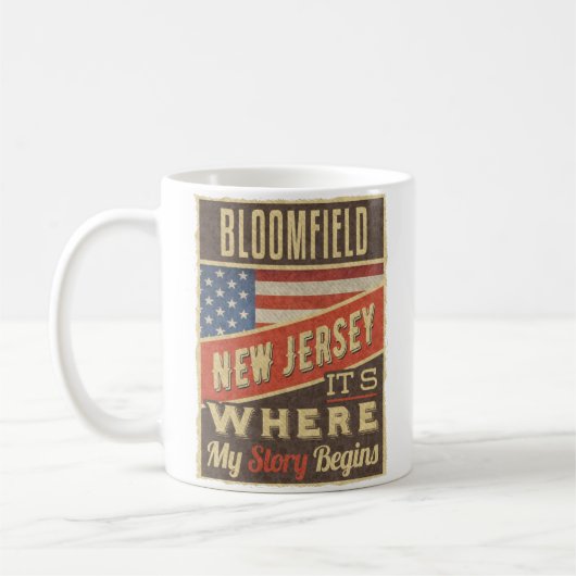 Bloomfield New Jersey コーヒーマグカップ (左)