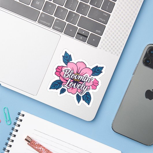 Bloomin Lovely Floral Botanical Aesthetic シール (ノートパソコンとiPhone)