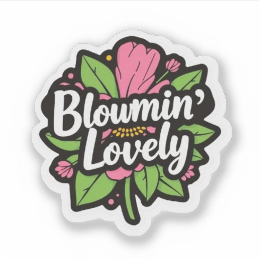 Bloomin Lovely Garden Flower シール (正面)