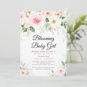 Blooming Baby Girl フラワーベビーシャワー 招待状 (スタンド正面)
