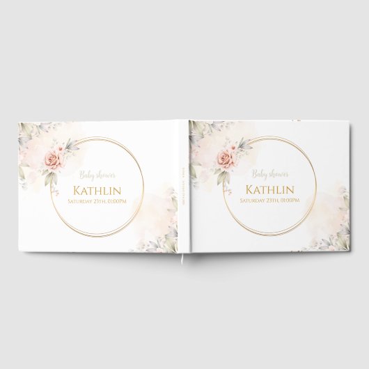 Blooming Baby Shower Invitation ゲストブック (全面)
