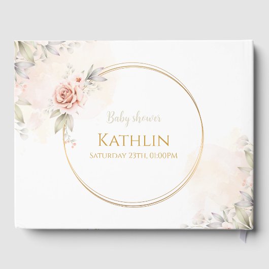 Blooming Baby Shower Invitation ゲストブック (裏面)