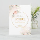 Blooming Baby Shower Invitation 招待状 (スタンド正面)