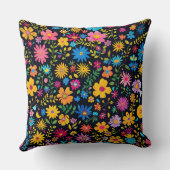 Blooming Beautiful design 20x20 Throw Pillow クッション (裏面)