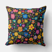 Blooming Beautiful design 20x20 Throw Pillow クッション (正面)
