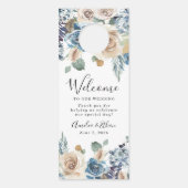 Blooming Beauty | 結婚式のウェルカムサイン & ご遠慮ください ドアノブサイン (正面)