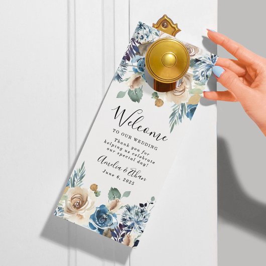 Blooming Beauty | 結婚式のウェルカムサイン & ご遠慮ください ドアノブサイン