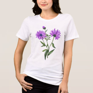 Blooming Beauty - 花柄リーフTシャツ トライブレンドTシャツ