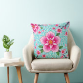 Blooming Beauty Mosaic Throw Pillow クッション (椅子)