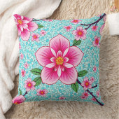 Blooming Beauty Mosaic Throw Pillow クッション (ブランケット)