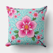 Blooming Beauty Mosaic Throw Pillow クッション (正面)