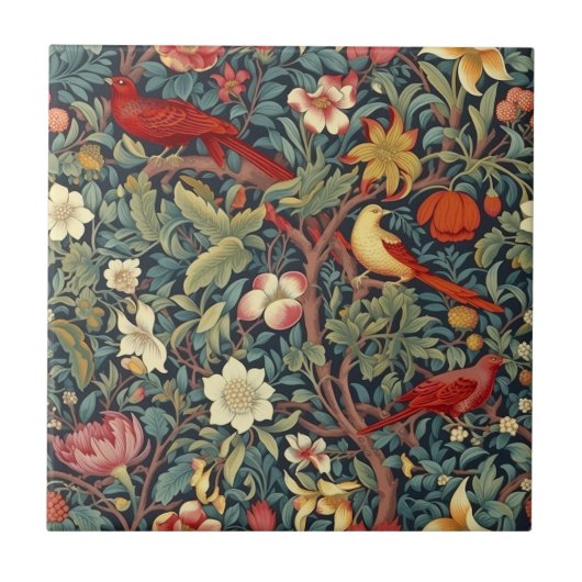 Blooming Birds Tiles タイル (正面)