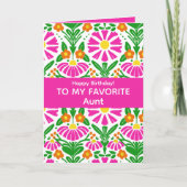 Blooming Birthday Wishes! To Favorite Aunt カード (正面)