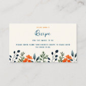 Blooming Botanicals ブライダルシャワー レシピシェア エンクロージャーカード (正面)