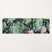 Blooming Cactus and Succulents ヨガマット (裏面(横))
