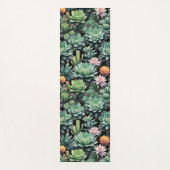 Blooming Cactus and Succulents ヨガマット (正面)