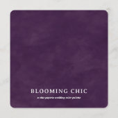 Blooming Chic • 結婚式カラーパレットカード 招待状 (裏面)