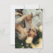 Blooming Chic Rustic Peach Floral Photo ウェディング セーブザデート (裏面)