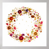 Blooming Circle | S. Friguiによる押し花アート ポスター (正面)